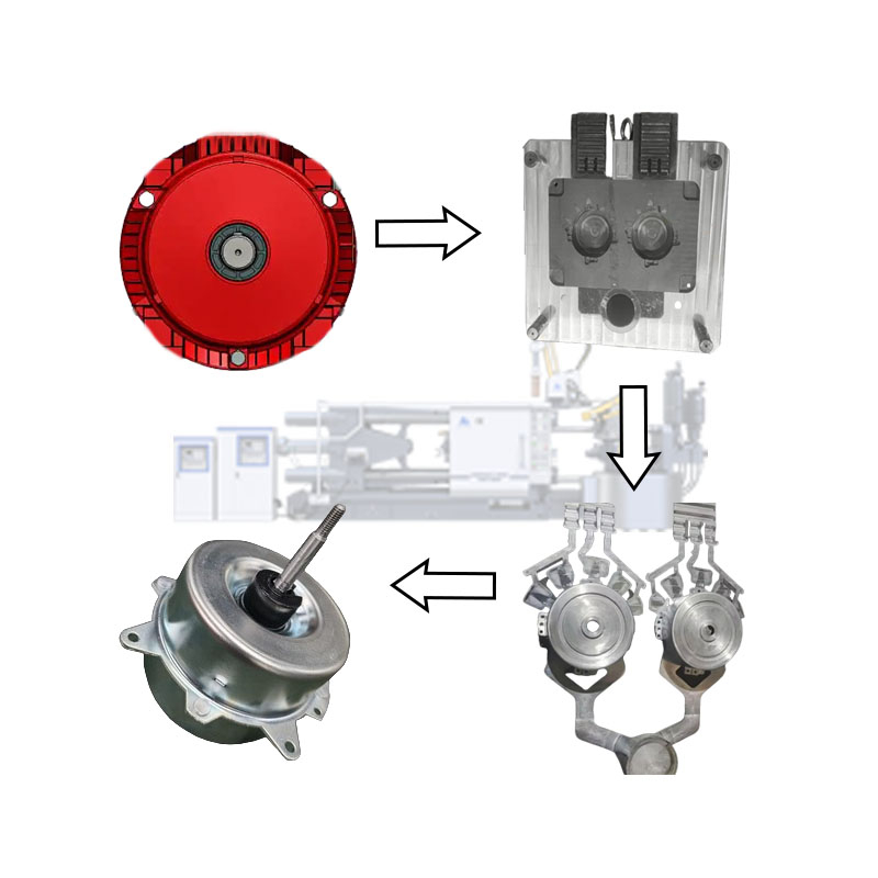 Machine de moulage sous pression personnalisée pour moteur en alliage d'aluminium